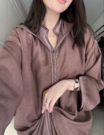 Djellaba made from lightweight thread fabric, premium crepe - Image 3